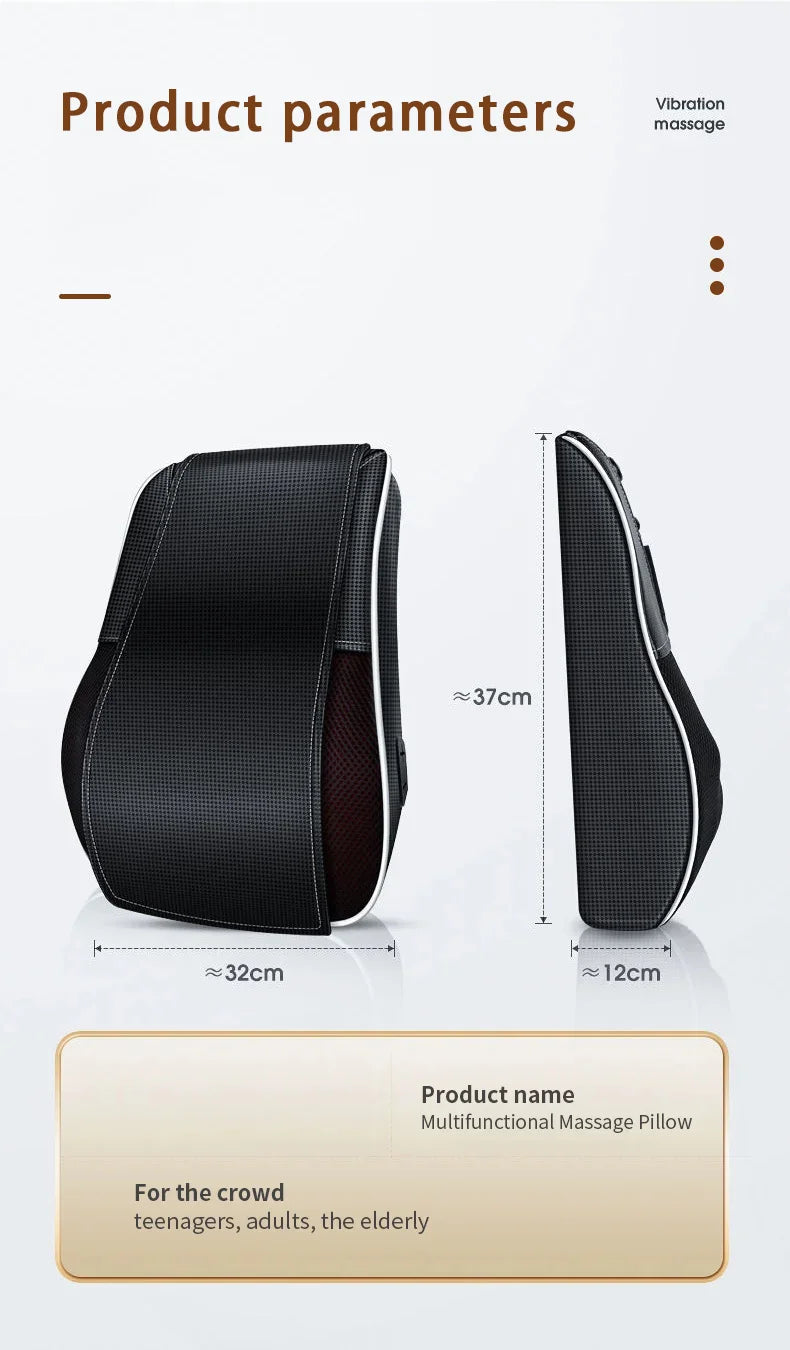 ReliefPro Elite™ – Heated Shiatsu Neck & Back Massager Pillow