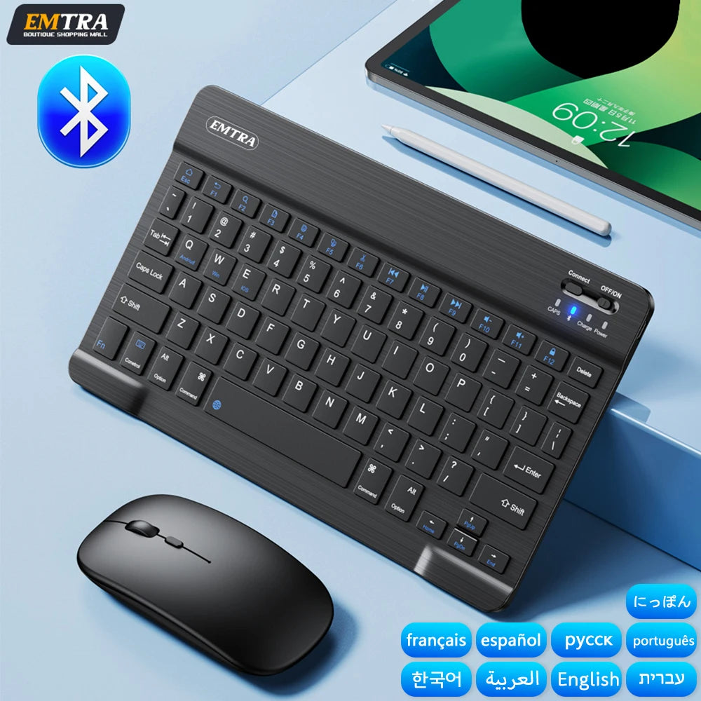 Bluetooth Wireless Keyboard Mouse For IOS Android Windows Tablet For iPad Air Mini Pro