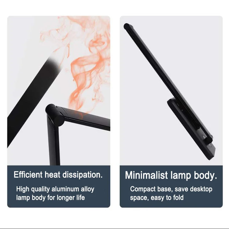 LED Smart Usb Charging Lamp Touch Folding Table Portable Battery Children's Work Office Rechargeable Wireless Light For Bedroom