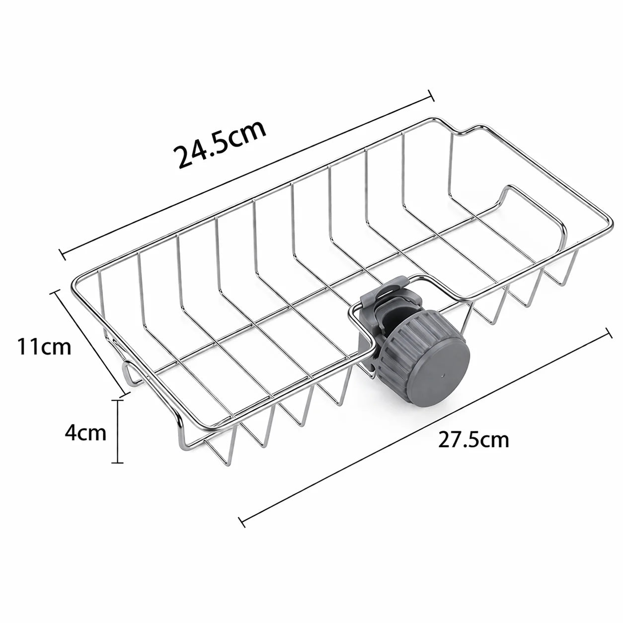 Gadgit Co Faucet Sink Caddy | Sponge, Soap & Towel Holder, No Drilling, 6 Styles