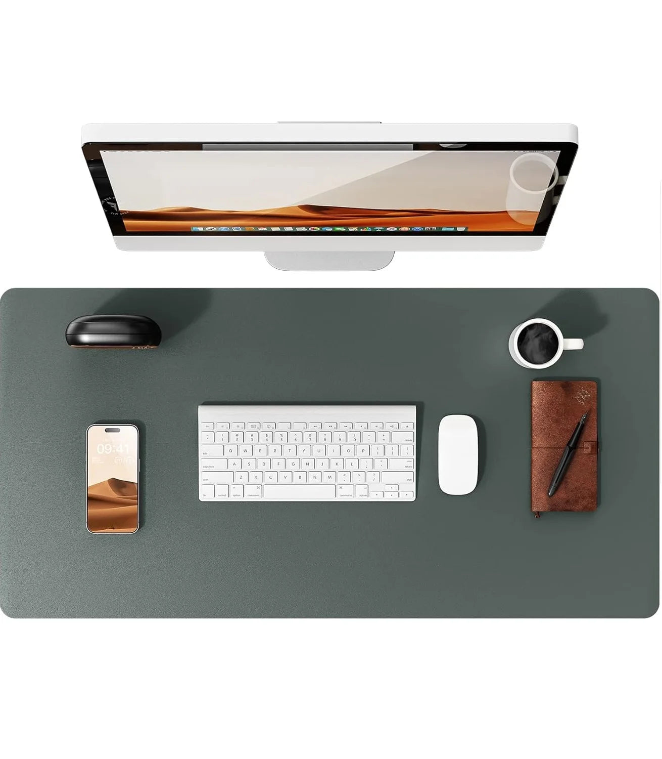 Gadgit Co™ PU Leather Desk Mat & Mouse Pad | Non-Slip, Waterproof, 5 Sizes