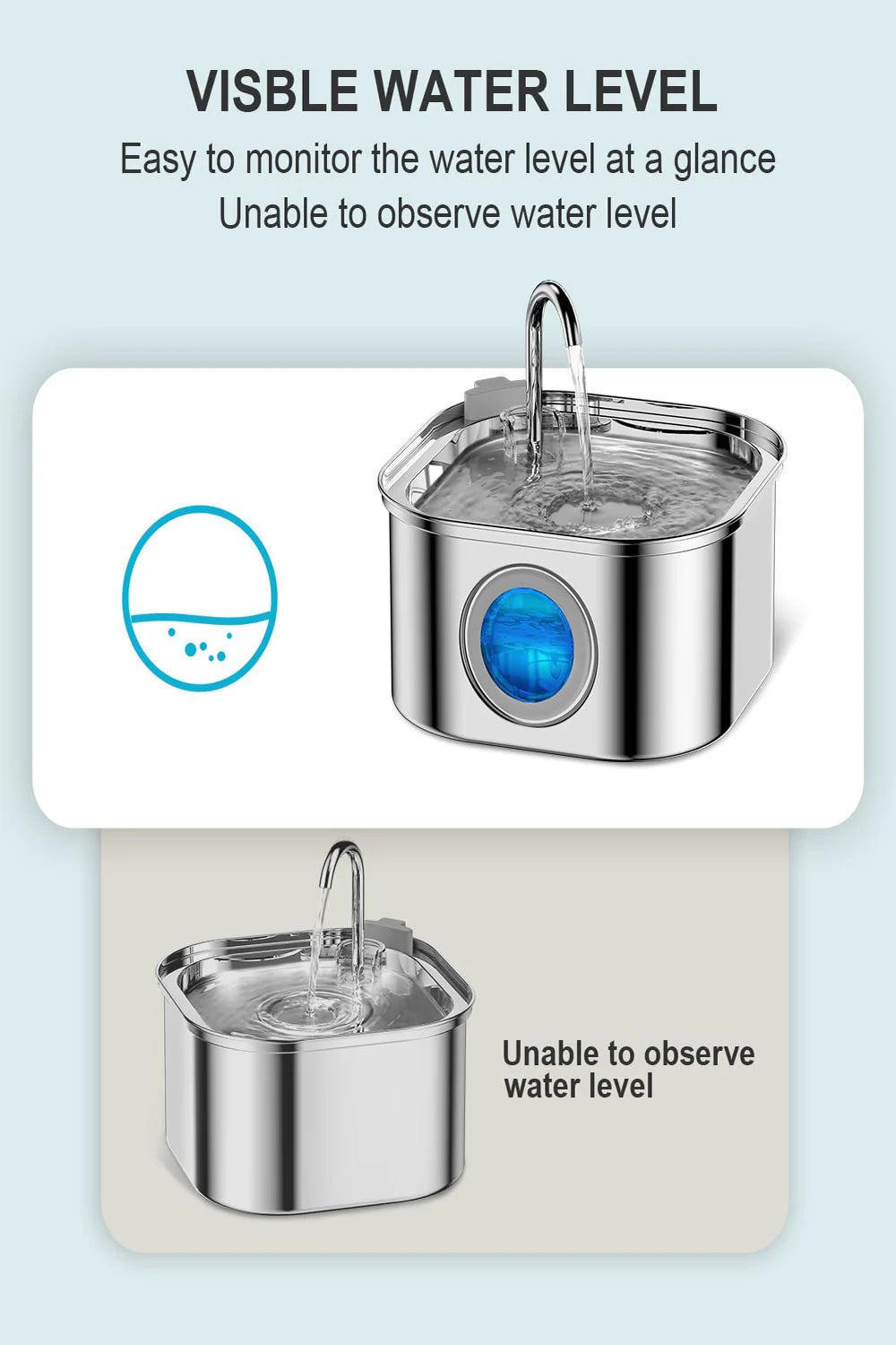 PetFlow Steel™ – 3.2L Stainless Steel Smart Pet Fountain