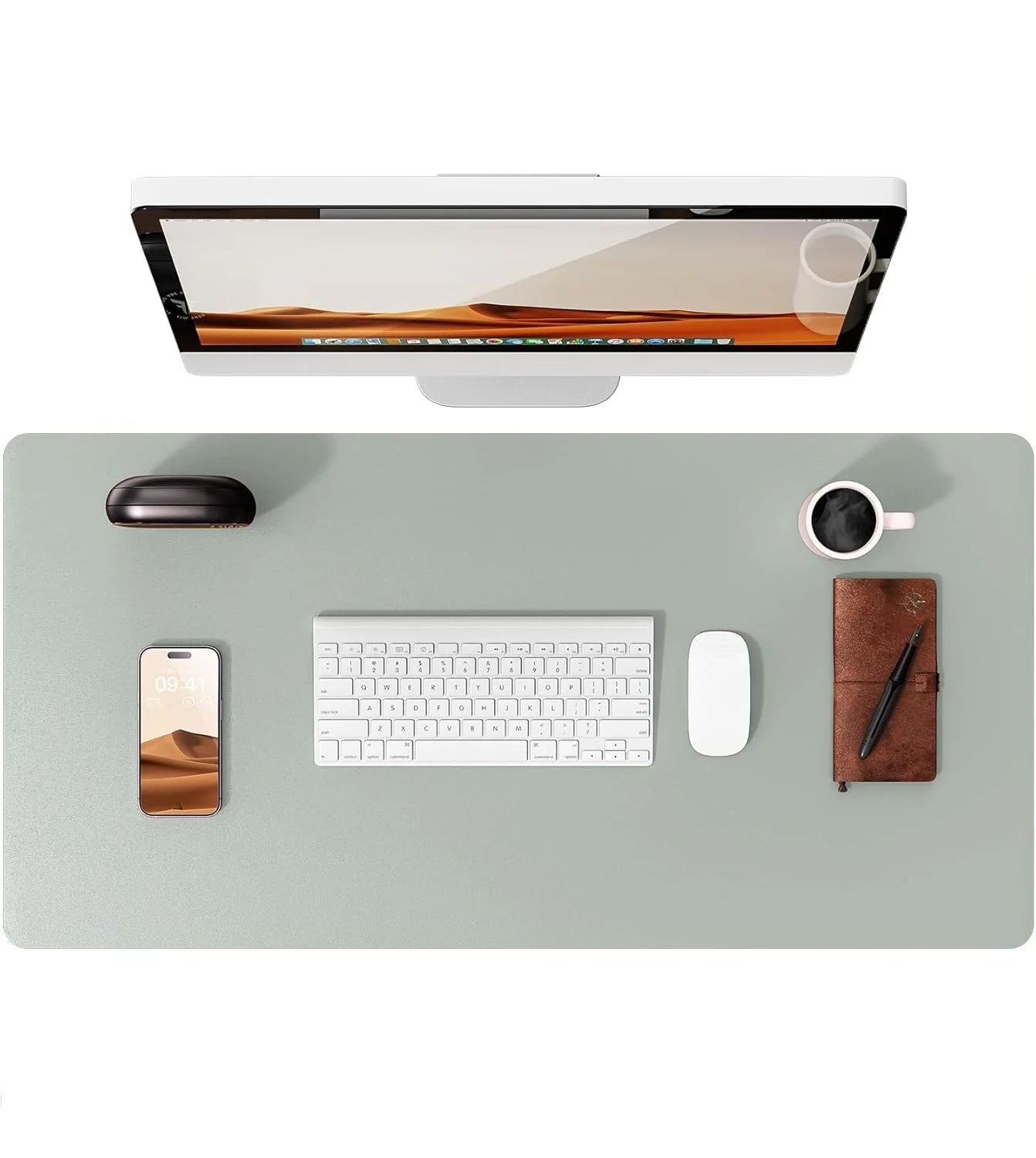 Gadgit Co™ PU Leather Desk Mat & Mouse Pad | Non-Slip, Waterproof, 5 Sizes