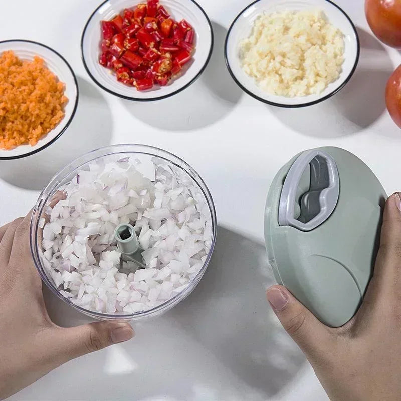 Gadgit Co Manual Garlic Press & Vegetable Chopper | 500ml or 900ml, CE Certified