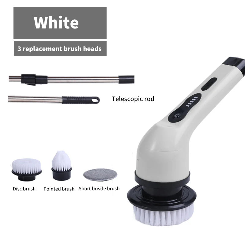 Gadgit Co™ – Electric Spin Scrubber with Extendable Handle & LED Display