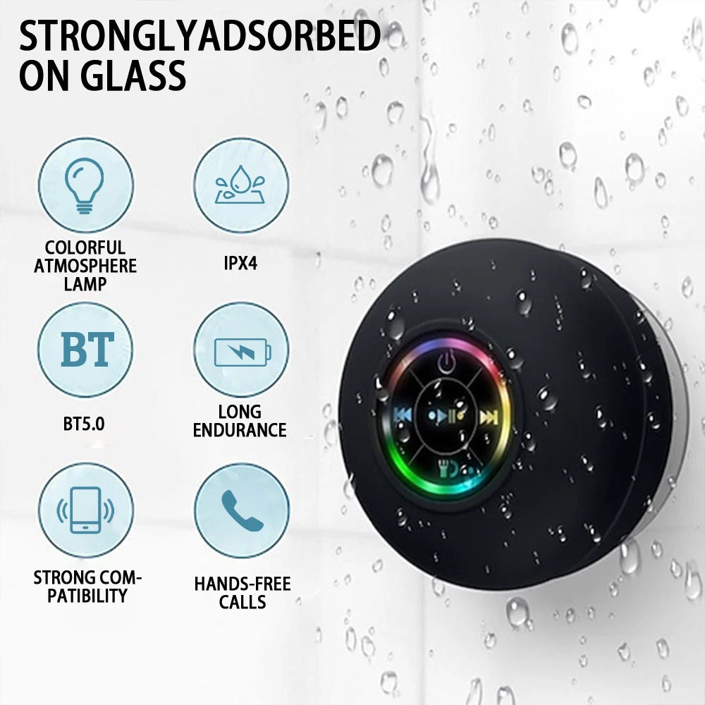 Gadgit Co™ Mini Bluetooth Shower Speaker | IPX4, Suction Mount