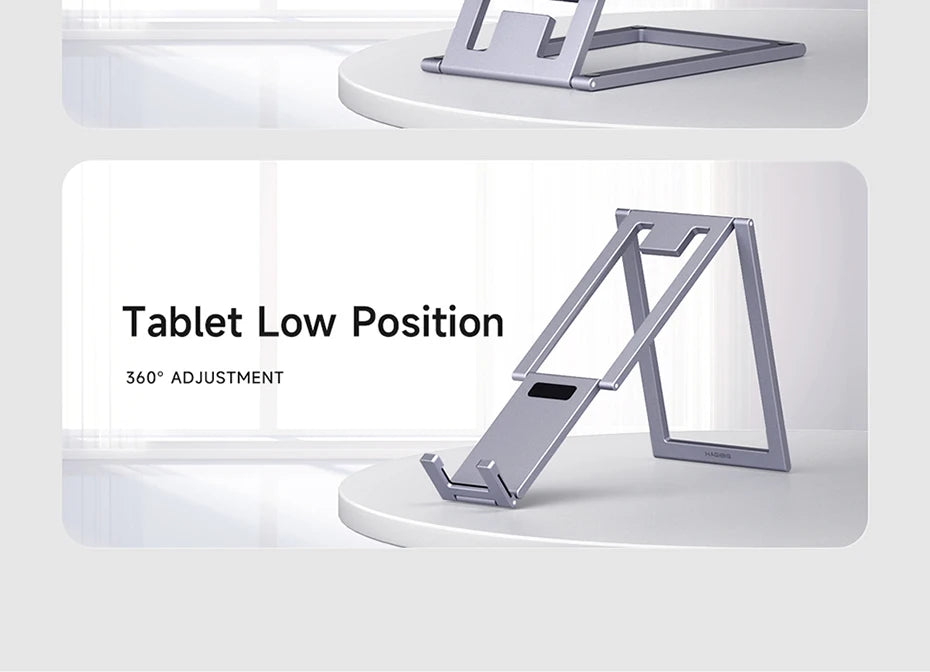 Gadgit Co™ – Foldable Aluminium Phone & Tablet Stand (360° Adjustable)