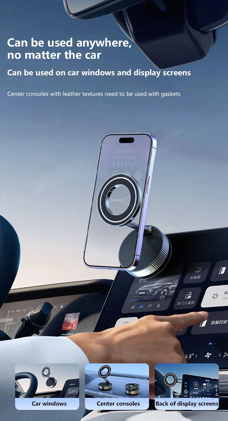 Gadgit Co™ – 360° Magnetic Foldable Phone Holder (Vacuum Suction Mount)