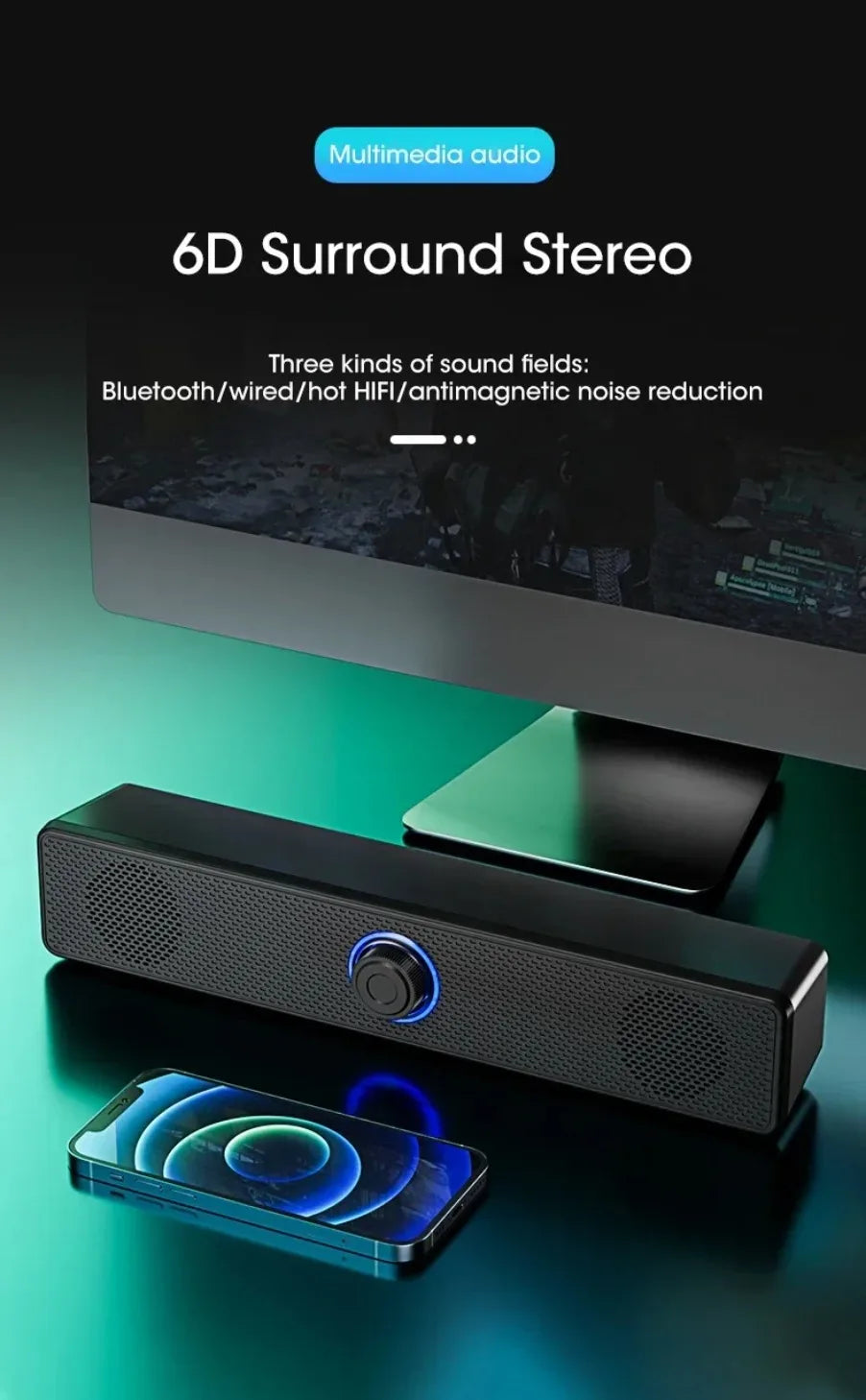 Gadgit Co™ – USB Powered PC & TV Soundbar