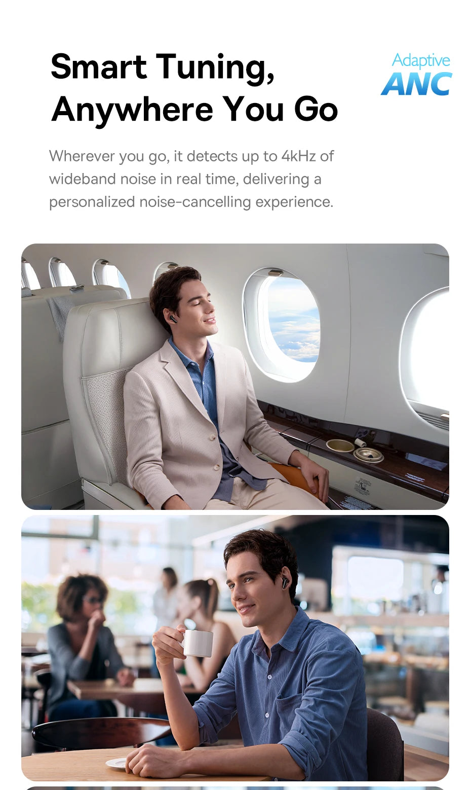 AirBeat Elite™ – ANC Wireless Bluetooth Earbuds