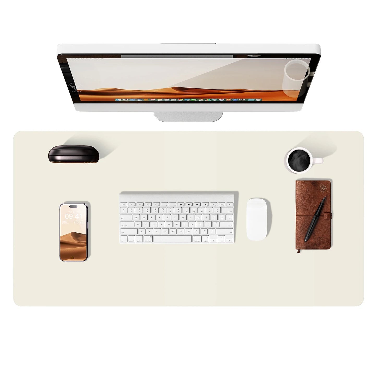 Gadgit Co™ PU Leather Desk Mat & Mouse Pad | Non-Slip, Waterproof, 5 Sizes