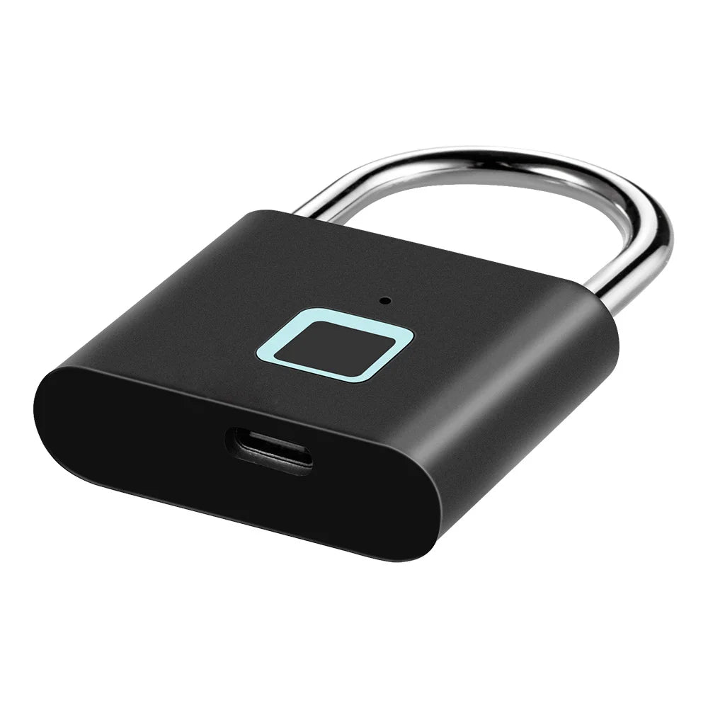 Gadgit Co Smart Fingerprint Padlock | IP67 Waterproof, 0.2s Unlock, Type-C Rechargeable