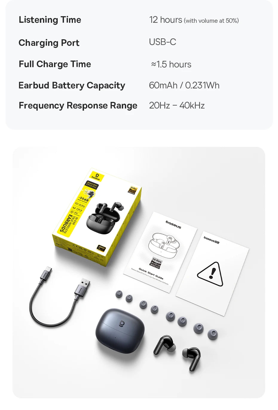 AirBeat Elite™ – ANC Wireless Bluetooth Earbuds