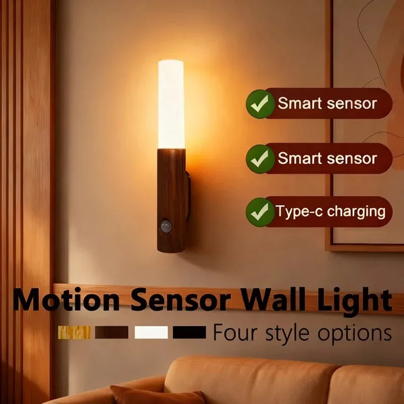 Gadgit Co ™ Magnetic Sensor LED Wall Night Light | Rechargeable, 3 Colours