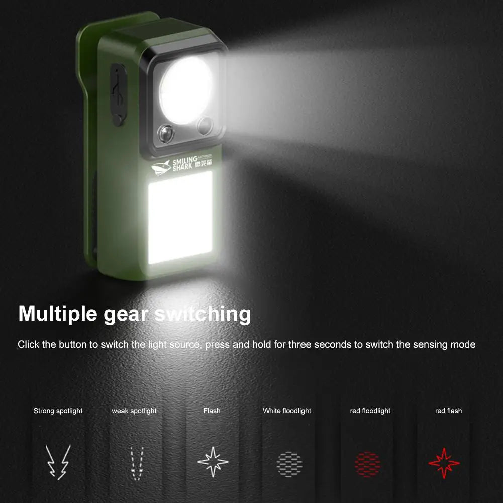 Gadgit Co Magnetic Clip Flashlight | 6 Modes, Gesture Sensor, IPX4, USB Rechargeable