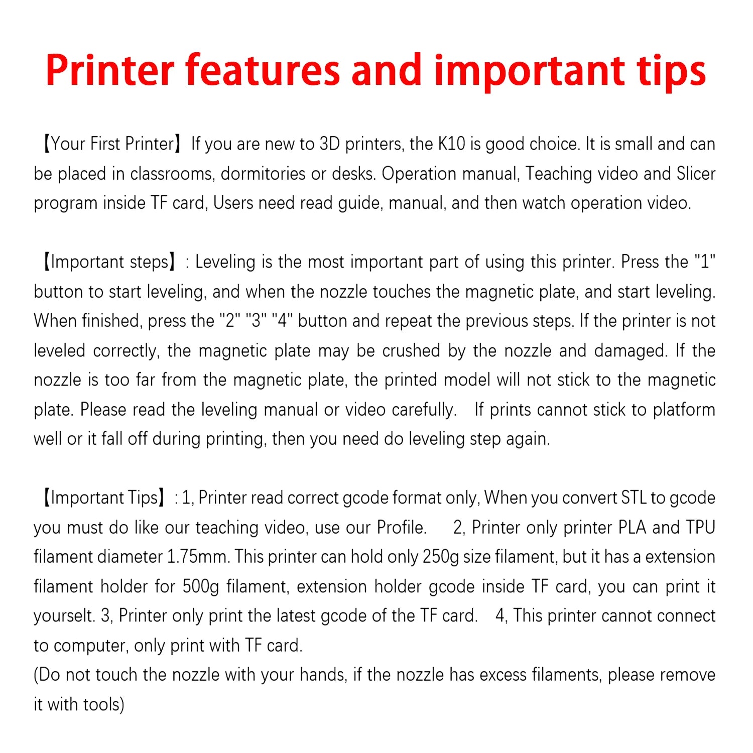 EasyThreed Entry™ – Compact Beginner 3D Printer