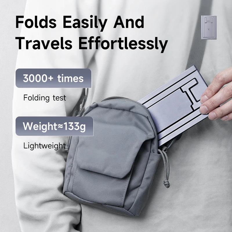 Gadgit Co™ – Foldable Aluminium Phone & Tablet Stand (360° Adjustable)