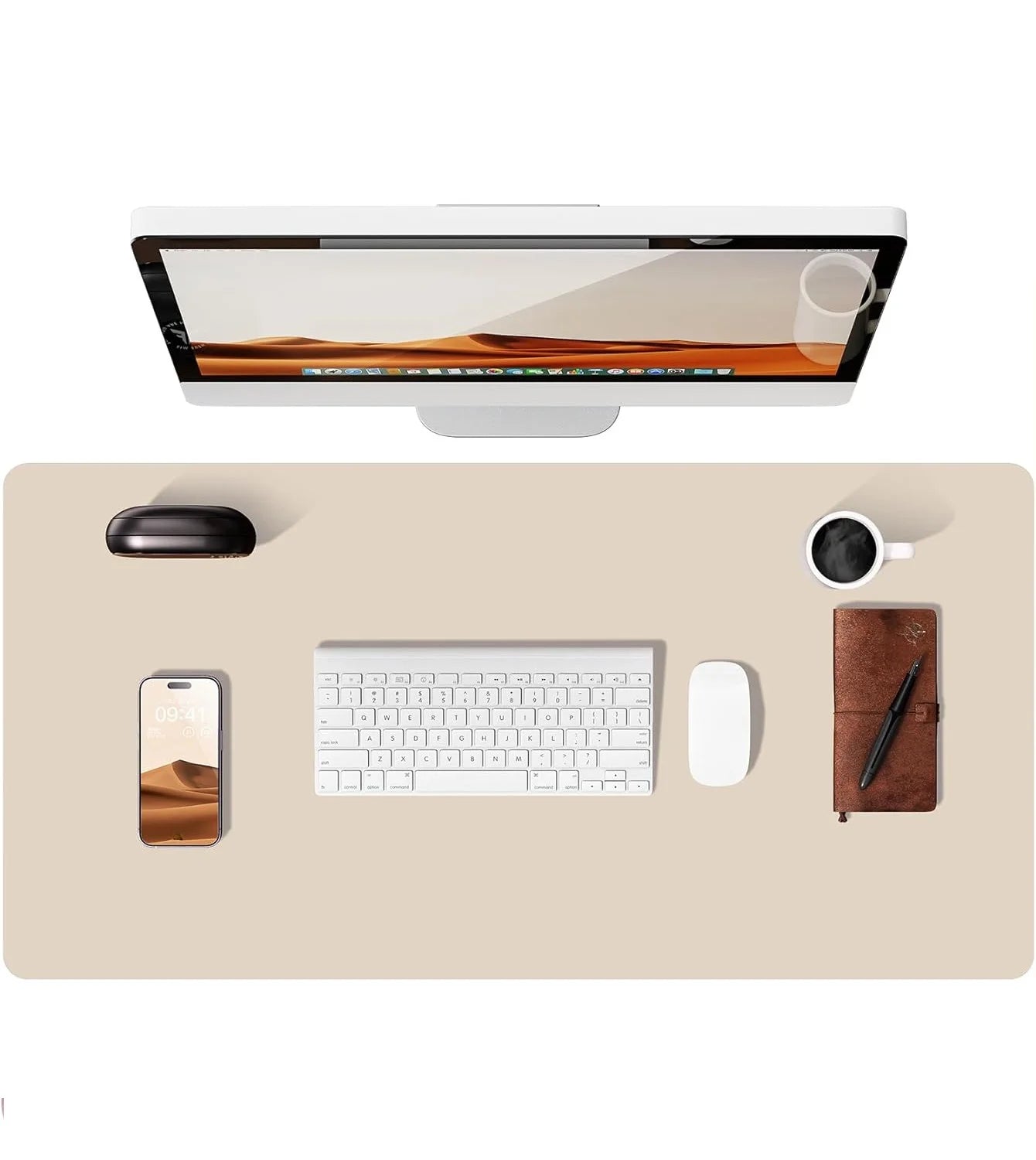 Gadgit Co™ PU Leather Desk Mat & Mouse Pad | Non-Slip, Waterproof, 5 Sizes