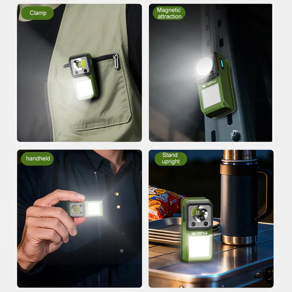 Gadgit Co Magnetic Clip Flashlight | 6 Modes, Gesture Sensor, IPX4, USB Rechargeable