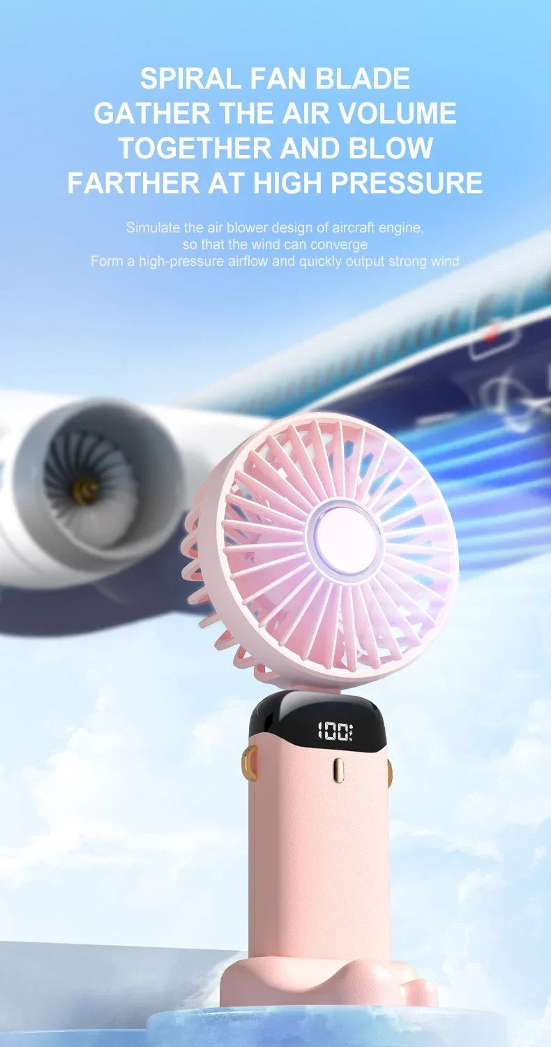 Gadgit Co™ 3-in-1 Portable Fan | Neck, Handheld & Desktop, 5 Speeds, USB Rechargeable