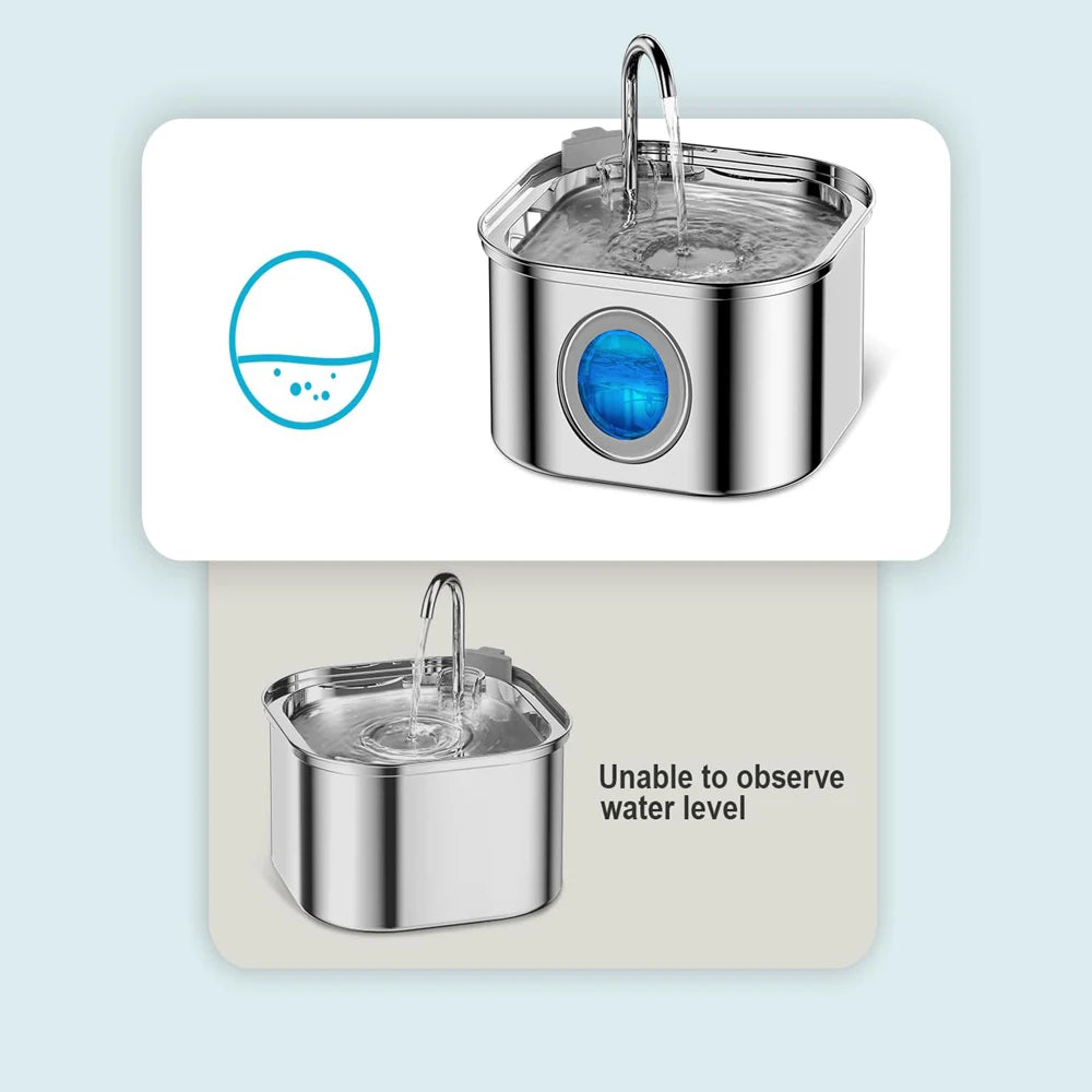 PetFlow Steel™ – 3.2L Stainless Steel Smart Pet Fountain