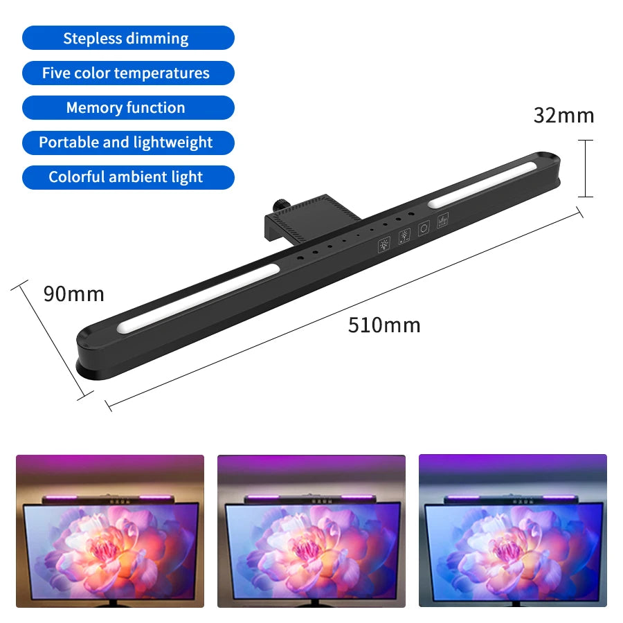 VisionGlow™ – Monitor Light Bar (Stepless Dimming)