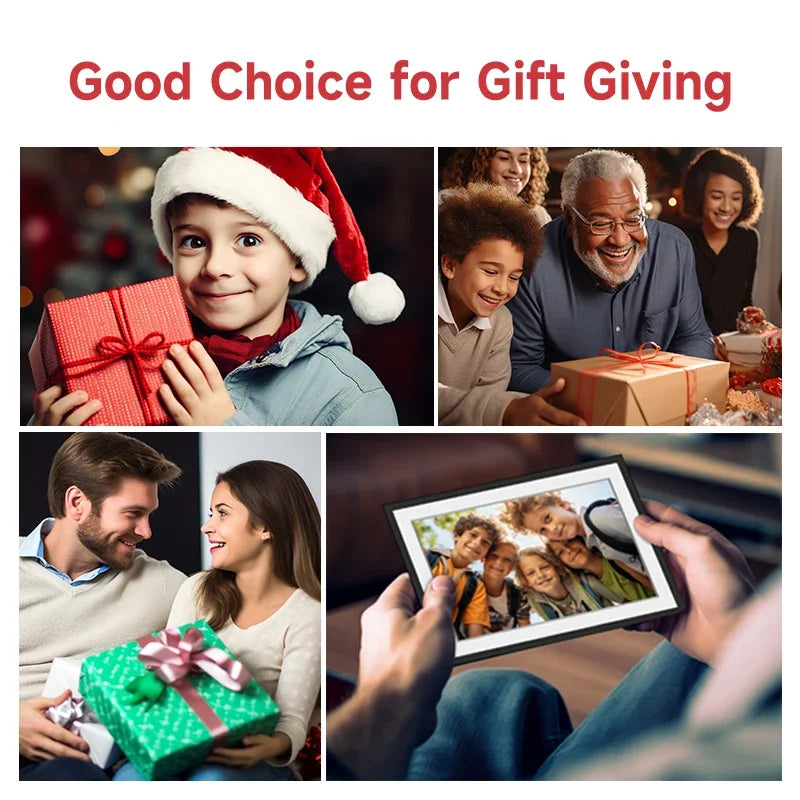 Frameo 10.1 Inch WiFi Digital Picture Frame，1280 * 800IPS HD Cloud Smart Digital Photo Frame,32GB Storage,