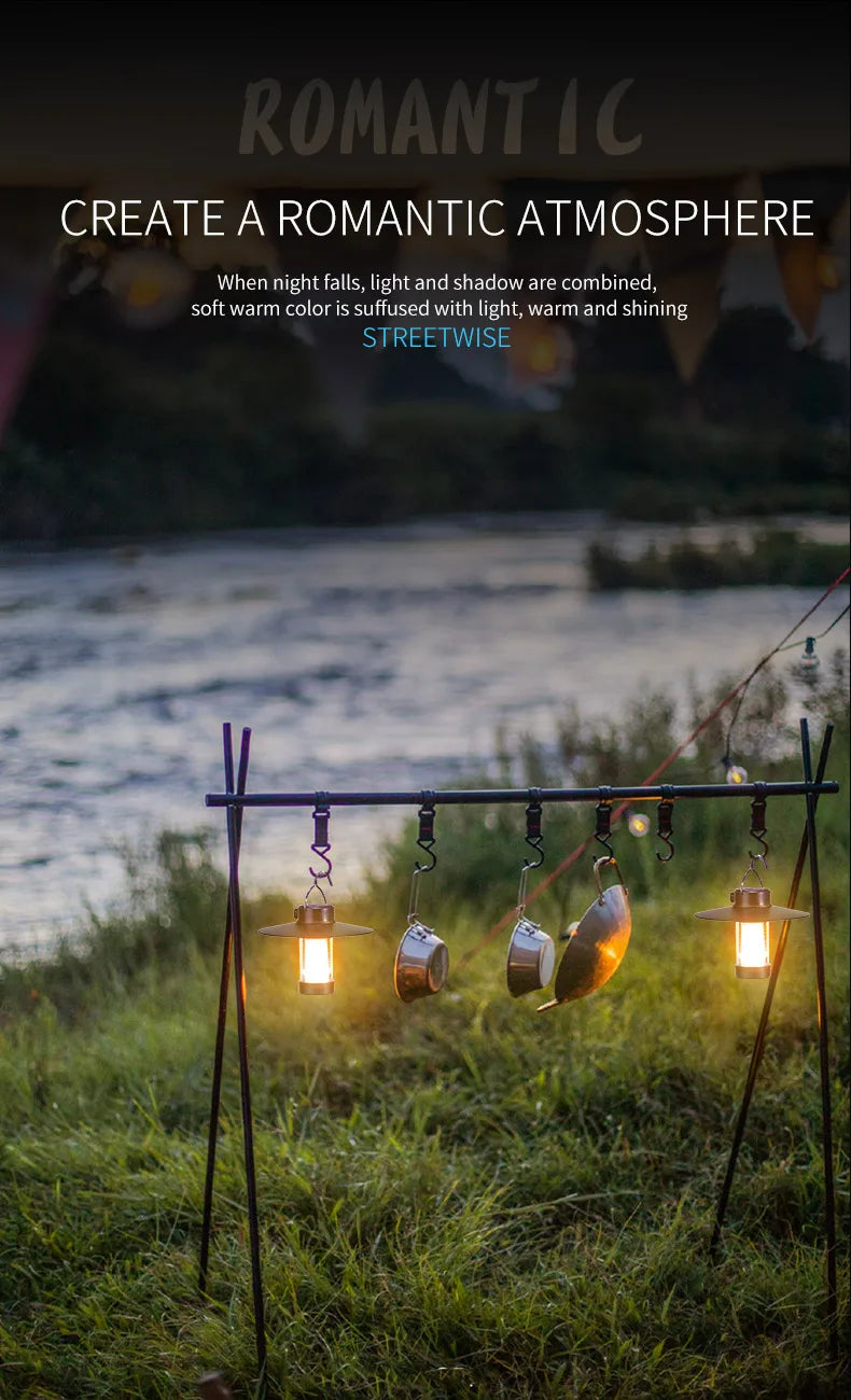 Gadgit Co LED Camping Lantern | 600 Lumens, Dimmable, Magnetic, Type-C, Waterproof