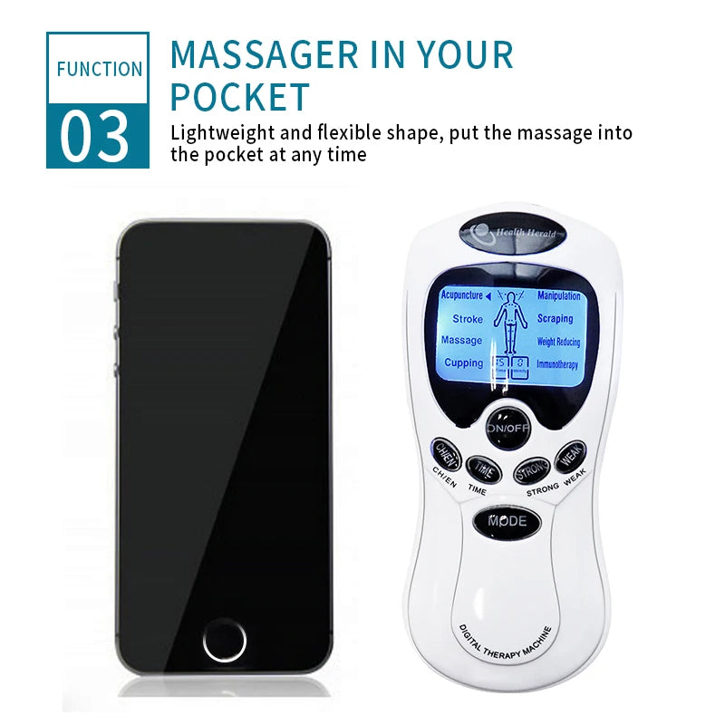 SANPKON TENS Machine Physiotherapy Electronic Pulse Muscle Stimulator for Neck Back Shoulder Hand Pain Relief Body Relaxation