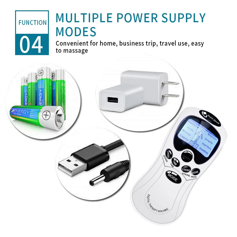 SANPKON TENS Machine Physiotherapy Electronic Pulse Muscle Stimulator for Neck Back Shoulder Hand Pain Relief Body Relaxation