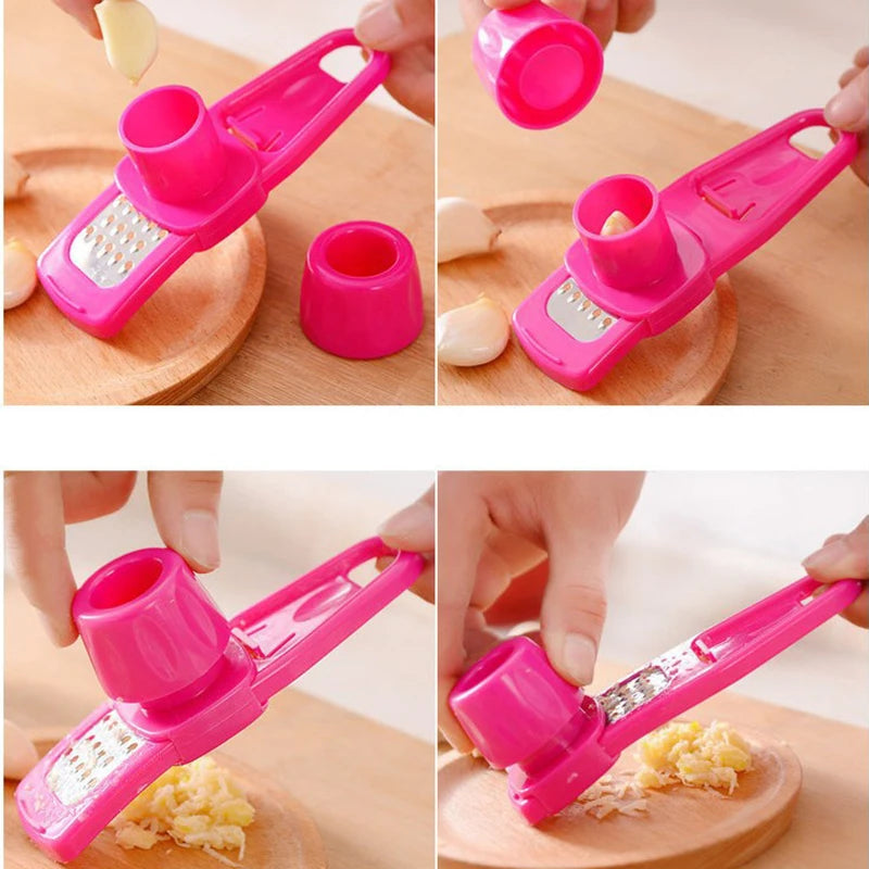 Gadgit Co Mini Manual Garlic & Ginger Grinder | Compact, Odour-Free PP, 2 Colours