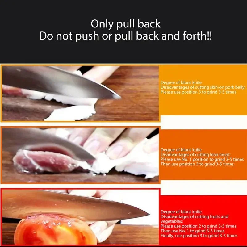 Gadgit Co 4-Stage Knife Sharpener | 3-5 Sec Restore, Non-Slip Base, Left & Right Hand