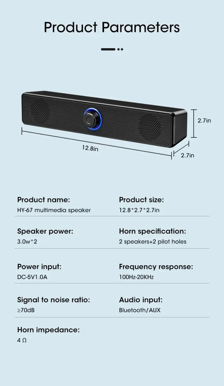 SoundBar X™ – Wireless & USB Powered TV Soundbar