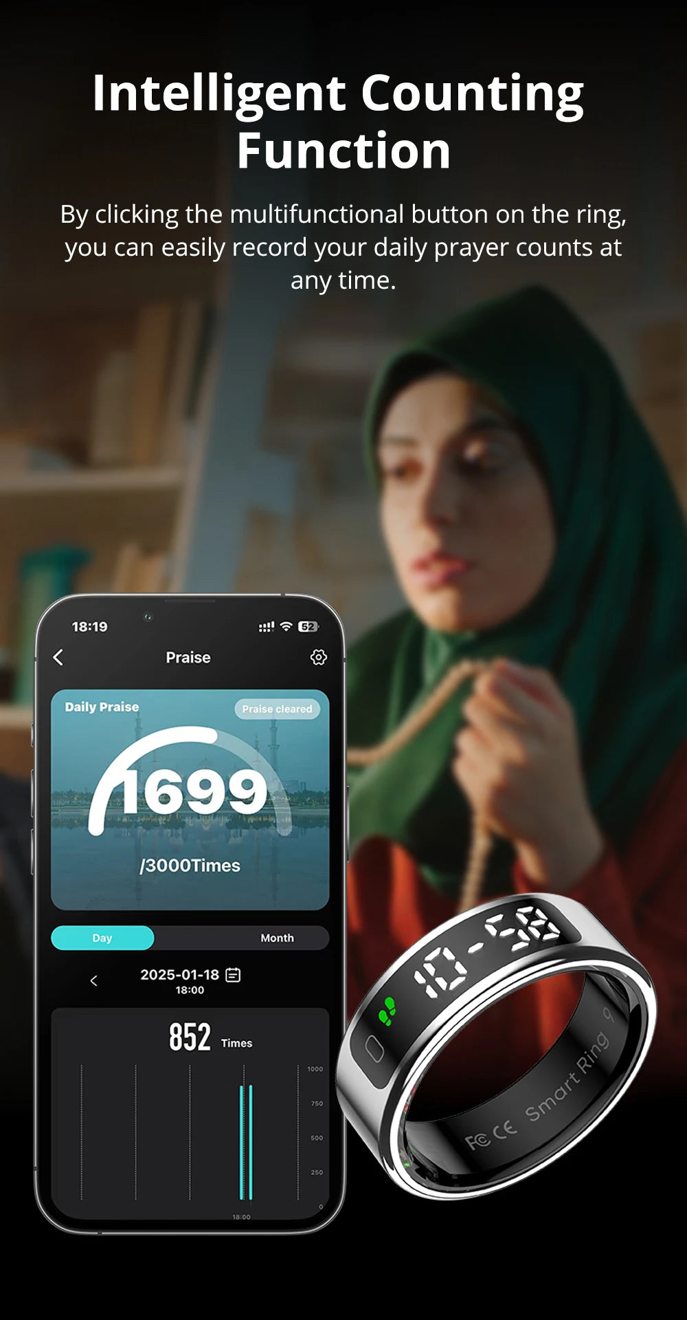 COLMI R12 – Smart Health Ring with Display