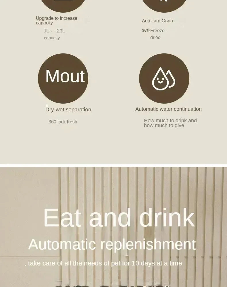 PetFlow Duo™ – Automatic Food & Water Dispenser