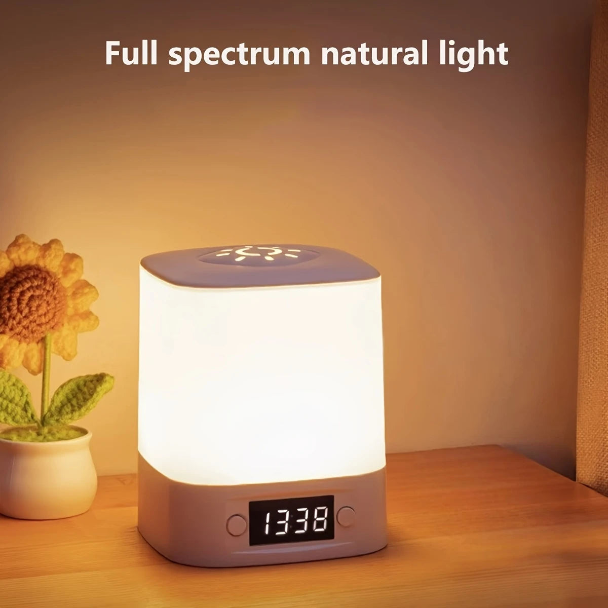 Gadgit Co ™ LED Night Light with Clock | Rechargeable, Dimmable, Remote