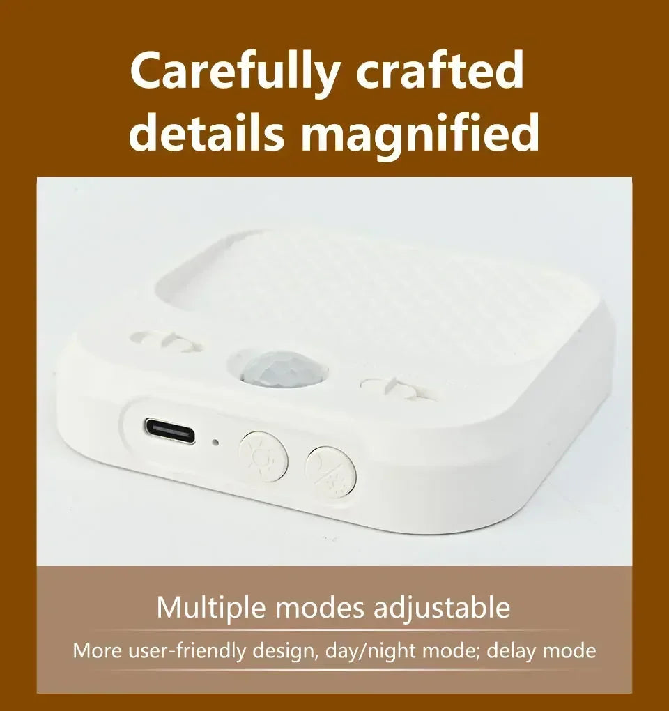 4 Pack Motion Sensor LED Night Light Rechargeable Cabinet Light For Bedroom Stairs Hallway Kitchen Closet Lights Wardrobe Lamp