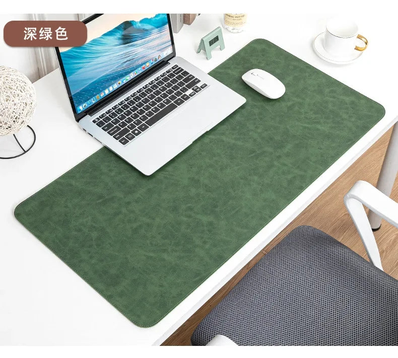 Desk Pad Waterproof PU Mouse Pad Desk Mat Protective Cover Large Mousepad Computer Laptop Non-slip Easy To Clean Keyboard Mats