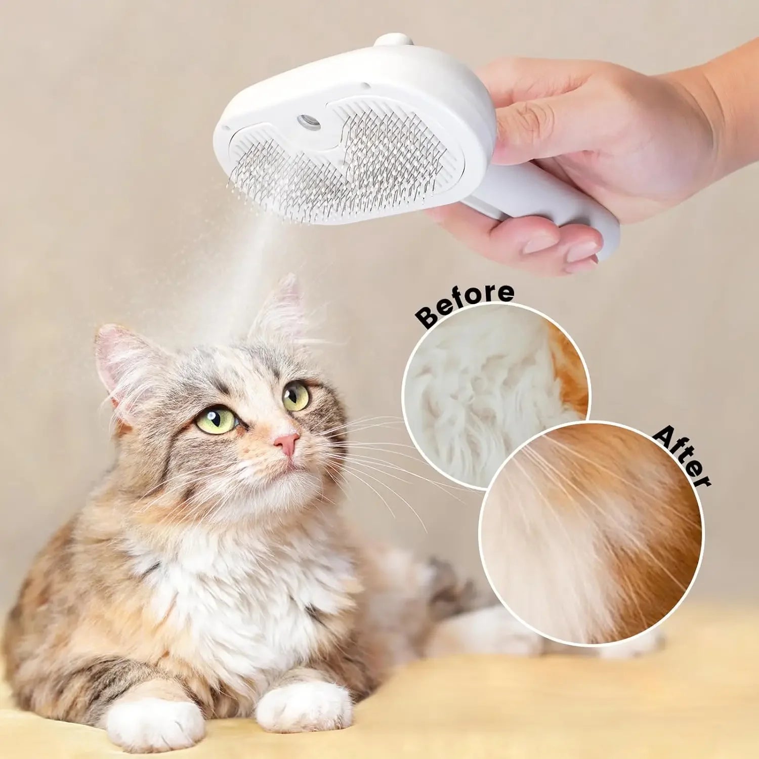 SteamGroom Pro™ – 2-in-1 Pet Steam Brush