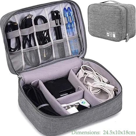 Waterproof Digital Electronic Accessories Organizer Travel  Case for cable Chargers