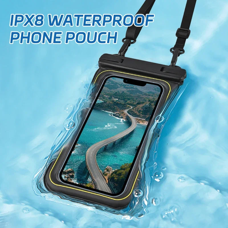 Gadgit Co™ – Floating Waterproof Phone Bag with Crossbody Strap (IPX8)