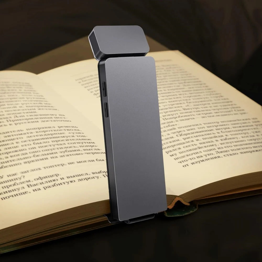 Gadgit Co Clip-On LED Reading Light | 3 Colour Temps, 80hr Battery, USB-C, Eye-Care
