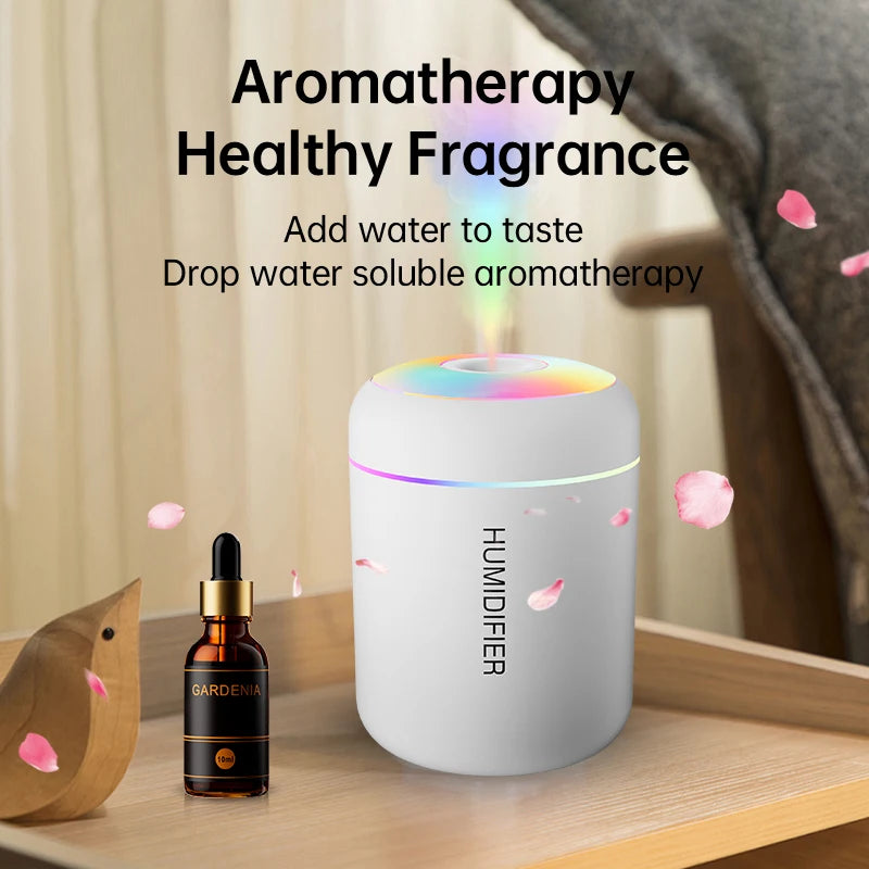 Gadgit Co 180ml Mini USB Humidifier & Aroma Diffuser | Ultrasonic, Essential Oil, Quiet
