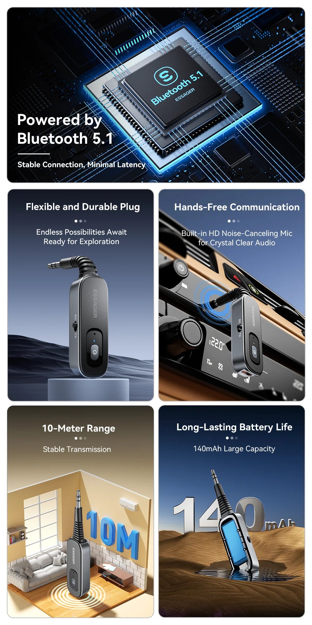 AirLink Mini™ – 2-in-1 Bluetooth 5.1 Audio Adapter