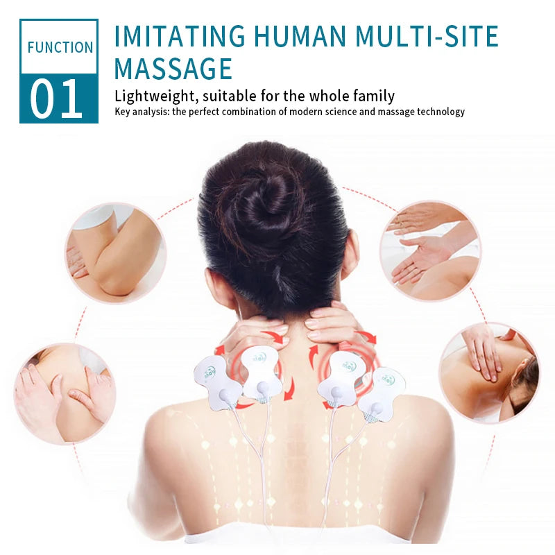 SANPKON TENS Machine Physiotherapy Electronic Pulse Muscle Stimulator for Neck Back Shoulder Hand Pain Relief Body Relaxation