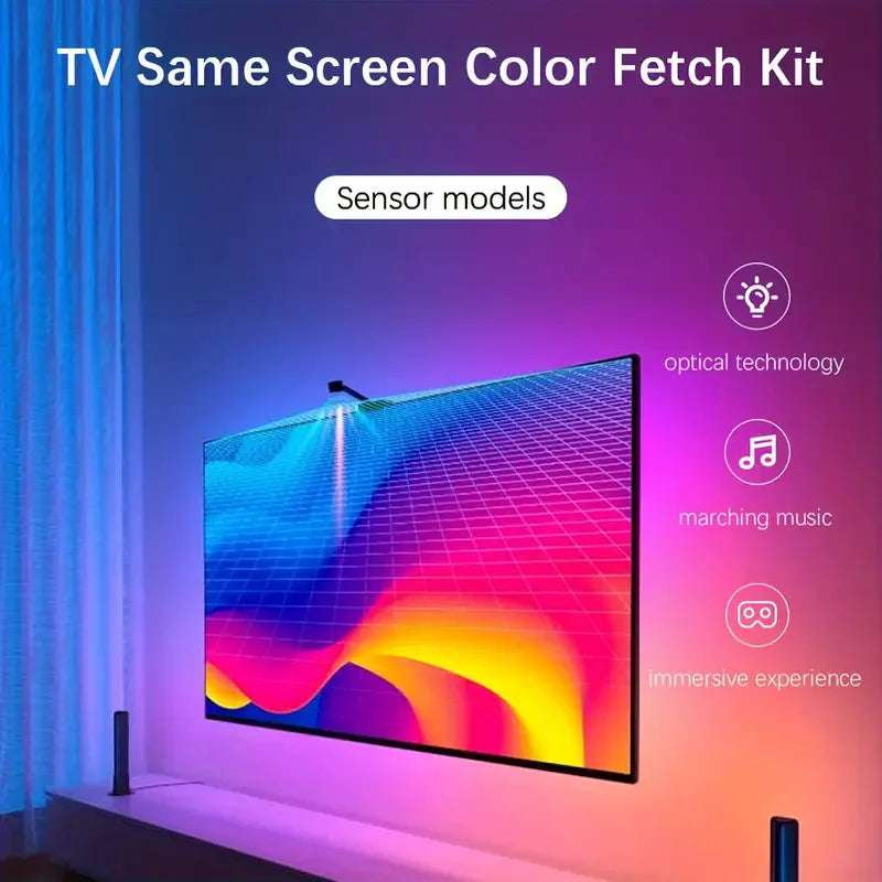 GlowSync Pro™ – Smart RGBIC TV Backlight with Camera