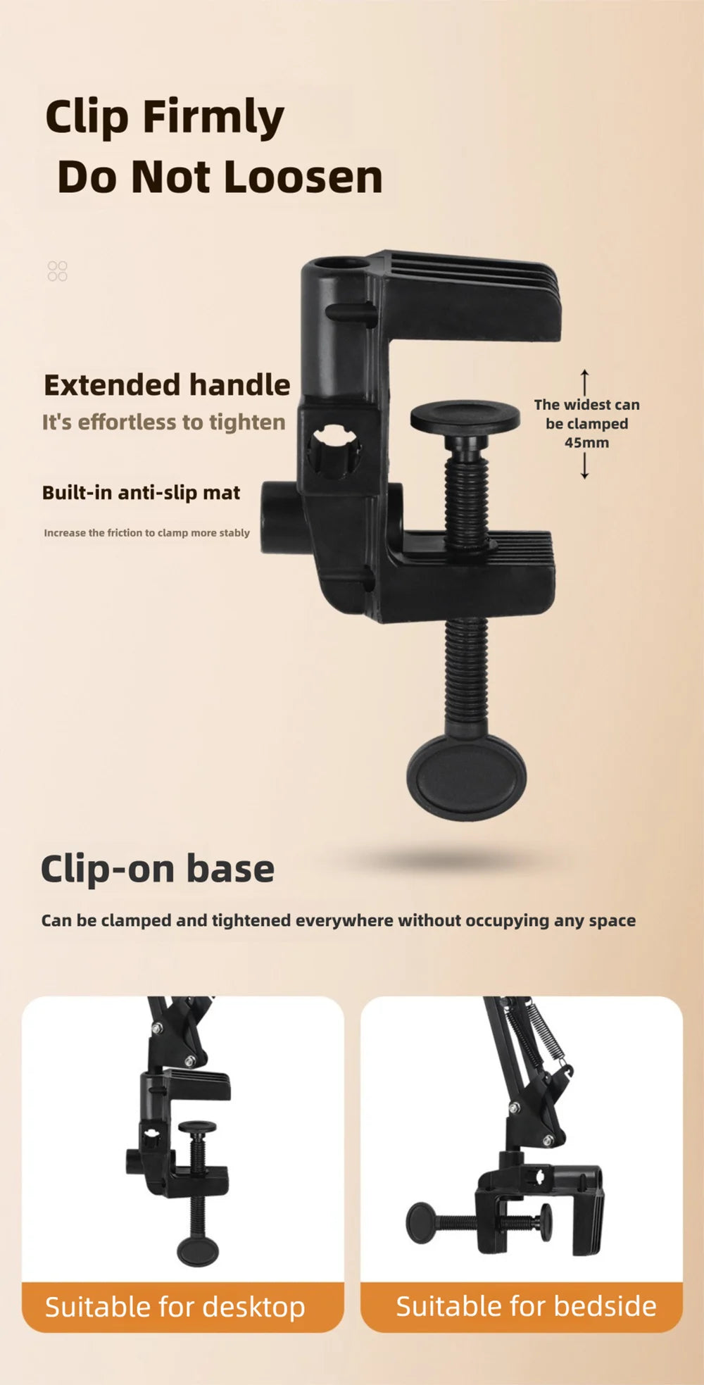 FlexGlow™ – LED Fill Light with Adjustable Arm Phone Holder