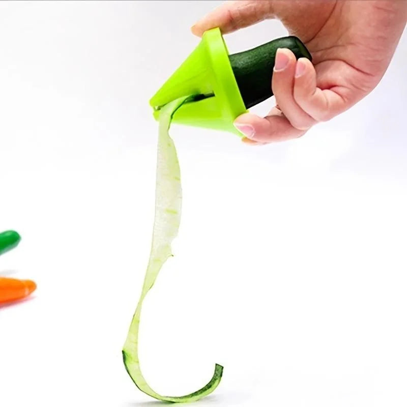 Gadgit Co Rotary Vegetable Grater & Spiral Peeler | 304 Steel Blade, Compact, No Power