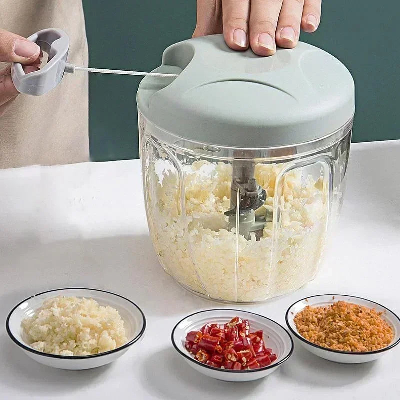 Gadgit Co Manual Garlic Press & Vegetable Chopper | 500ml or 900ml, CE Certified