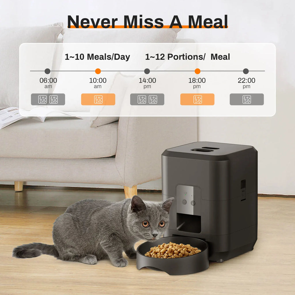 PetFlow Smart™ – Automatic Timed Pet Feeder